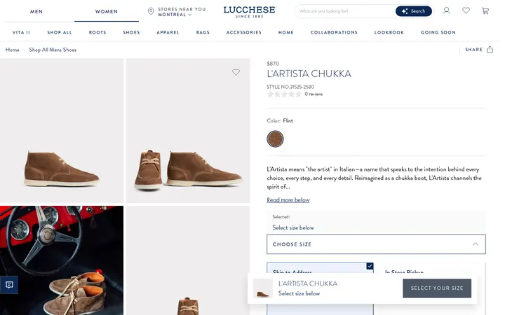 /collections/shop-all-mens-shoes/products/lartista-chukka-flint — Lucchese Bootmaker
