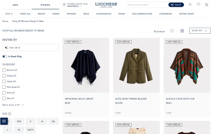 /collections/women-ready-to-wear-shop-all — Lucchese Bootmaker