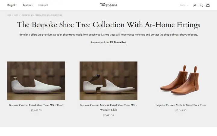 /collections/shoe-trees — Bondeno Bespoke Custom Made Dress Shoes and Boots Service Center of Denver