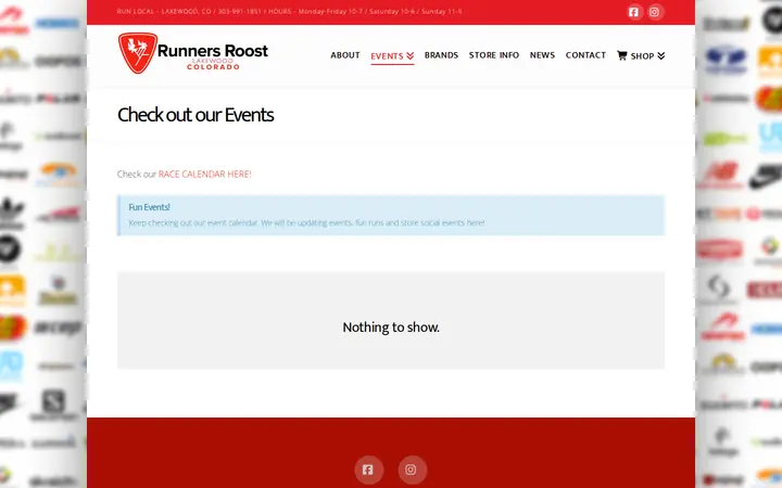 /events — Runners Roost Lakewood