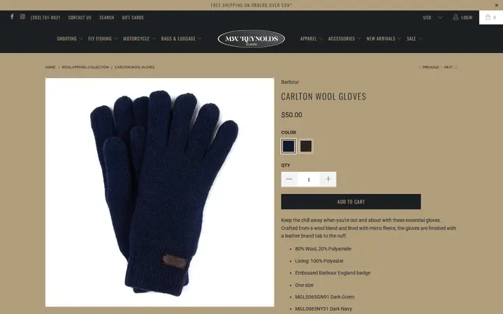 /collections/wool-apparel-collection/products/carlton-wool-gloves — M.W. Reynolds