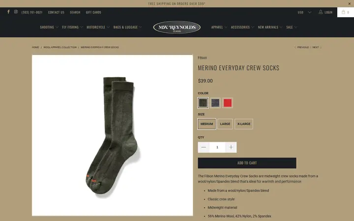 /collections/wool-apparel-collection/products/merino-everyday-crew-socks — M.W. Reynolds