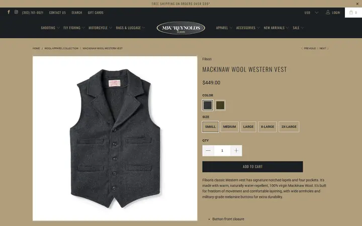 /collections/wool-apparel-collection/products/mackinaw-wool-western-vest — M.W. Reynolds