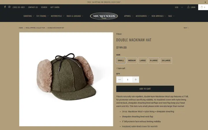 /collections/wool-apparel-collection/products/double-mackinaw-hat — M.W. Reynolds