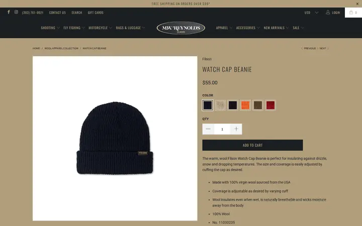 /collections/wool-apparel-collection/products/watch-cap — M.W. Reynolds