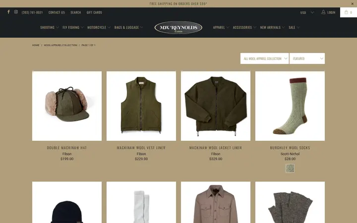 /collections/wool-apparel-collection — M.W. Reynolds