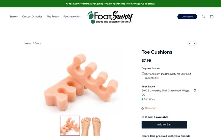 /products/toe-cushions — Foot Savvy