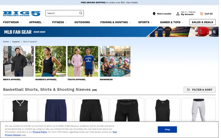 /store/browse/apparel/mens-apparel/_/N-1z13zp7Z8px — Big 5 Sporting Goods