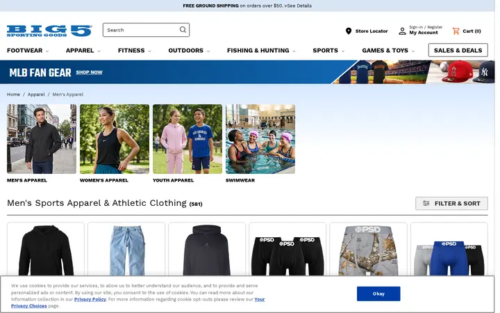 /store/browse/apparel/mens-apparel/_/N-8px — Big 5 Sporting Goods