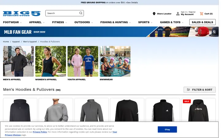 /store/browse/apparel/mens-apparel/hoodies-and-pullovers/_/N-ac4 — Big 5 Sporting Goods