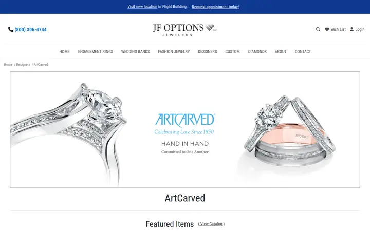 /designers/artcarved — JF Options Jewelers