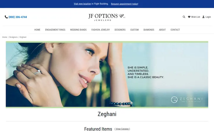 /designers/zeghani — JF Options Jewelers