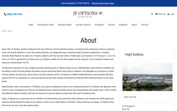 /about-us — JF Options Jewelers