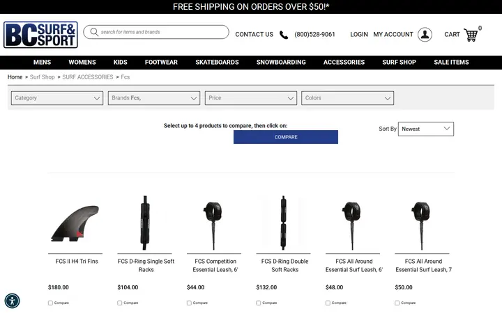 /surf-shop-surf-accessories/browse/brand/fcs — BC Surf & Sport @ Lonetree