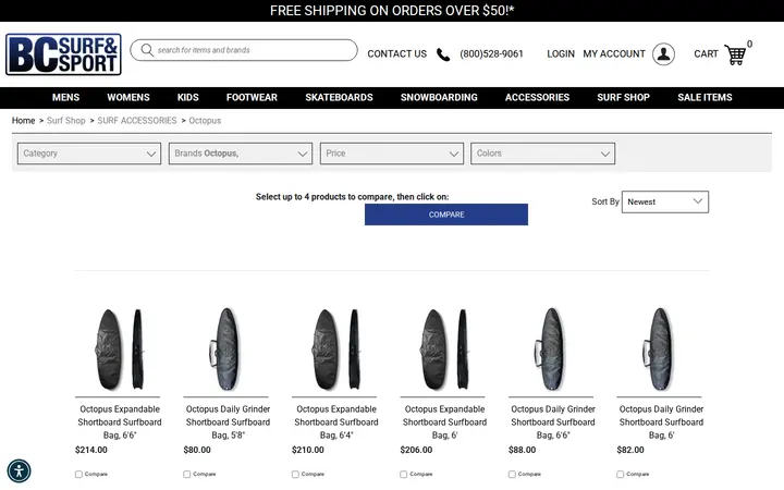 /surf-shop-surf-accessories/browse/brand/octopus — BC Surf & Sport @ Lonetree