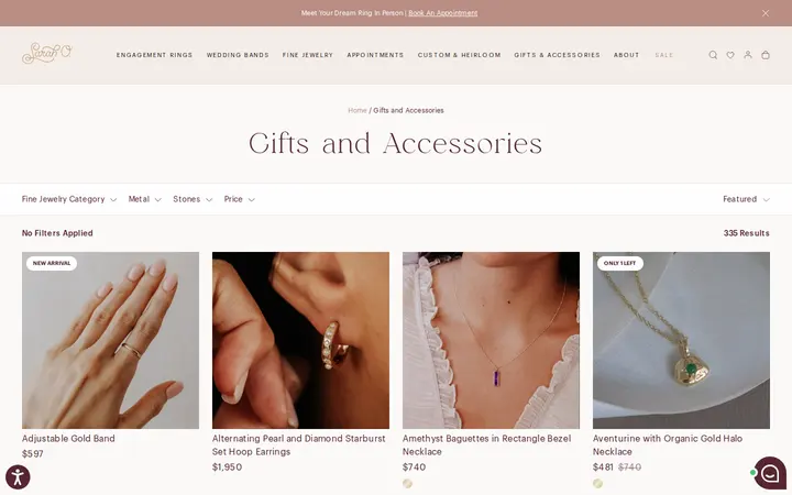 /collections/gifts-and-accessories — Sarah O. Jewelry