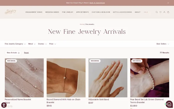 /collections/fine-jewelry/featured-new-arrivals — Sarah O. Jewelry