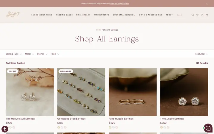 /collections/shop-all-earrings — Sarah O. Jewelry