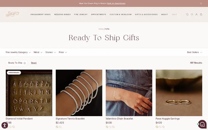 /collections/gifts/featured-ready-to-ship-gifts — Sarah O. Jewelry