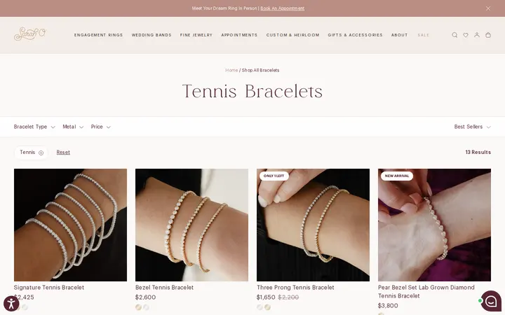 /collections/shop-all-bracelets/bracelet-type-tennis — Sarah O. Jewelry