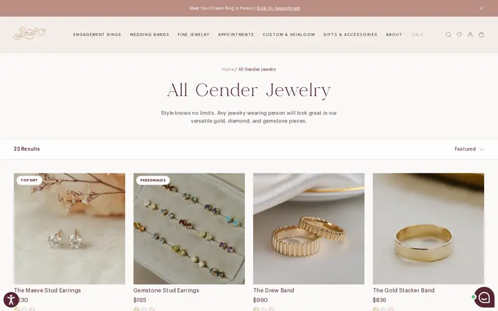 /collections/all-gender-jewelry — Sarah O. Jewelry
