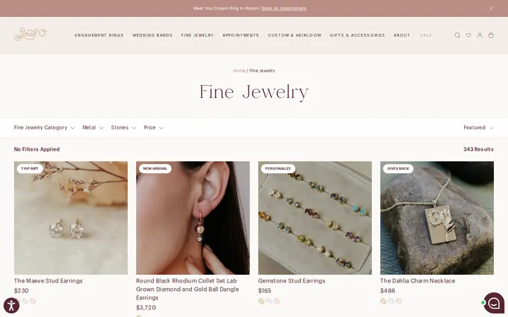 /collections/fine-jewelry — Sarah O. Jewelry