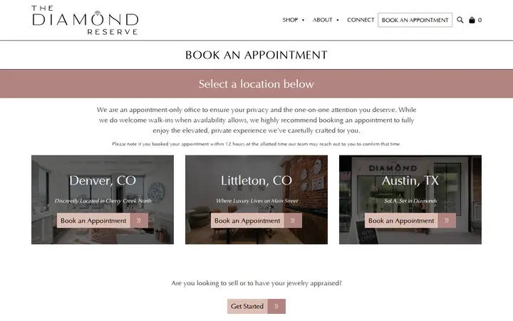 /appointment — The Diamond Reserve Denver