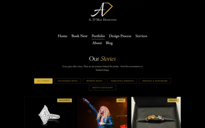/portfolio-client-journeys — A. D'Mae Diamonds