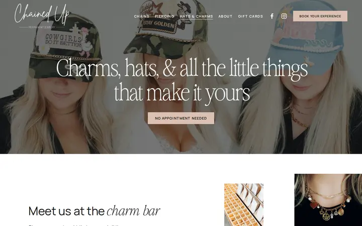 /hats-charms — Chained Up Permanent Jewelry