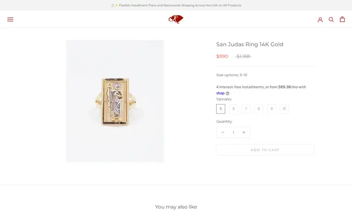 /collections/silver-collection/products/san-judas-ring-14k-gold — Joyeria El Ruby