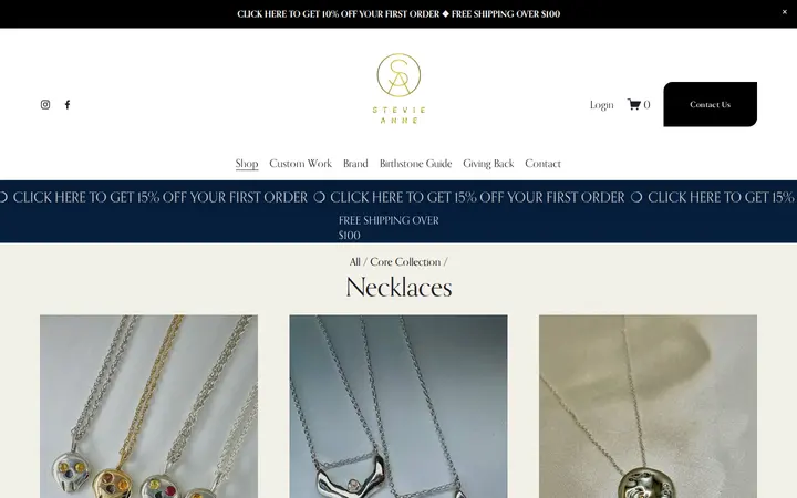 /shop/core-collection/necklaces — Stevie Anne Jewelry Inc