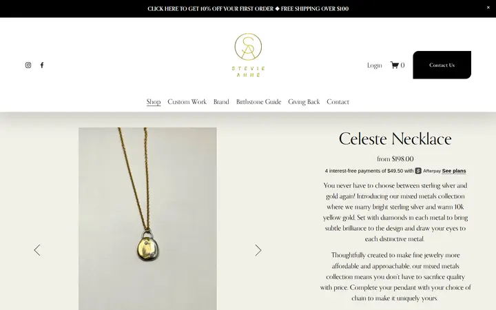 /shop/p/celeste-necklace — Stevie Anne Jewelry Inc