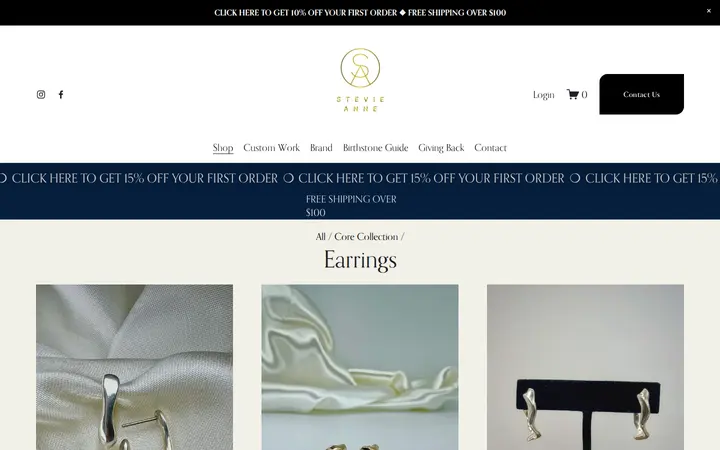 /shop/core-collection/earrings — Stevie Anne Jewelry Inc