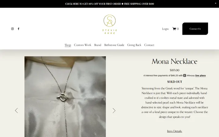 /shop/p/mona-necklace — Stevie Anne Jewelry Inc