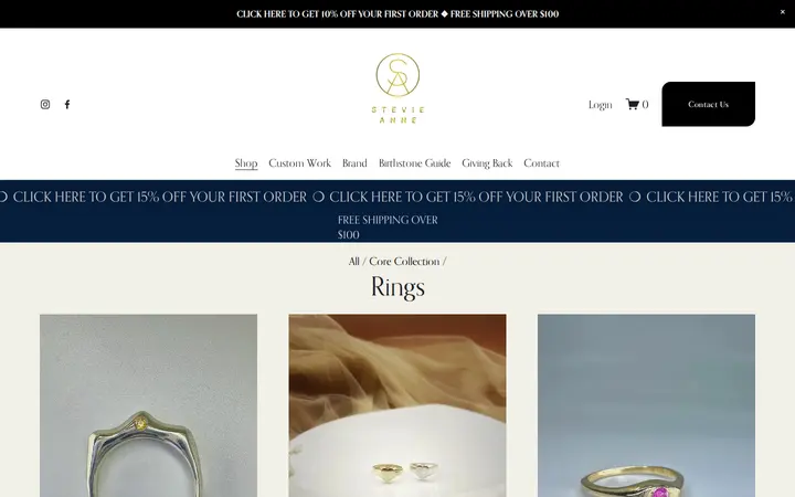 /shop/core-collection/rings — Stevie Anne Jewelry Inc