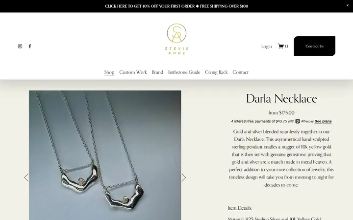/shop/p/darla-necklace — Stevie Anne Jewelry Inc