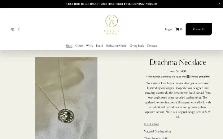 /shop/p/drachma-coin-necklace — Stevie Anne Jewelry Inc