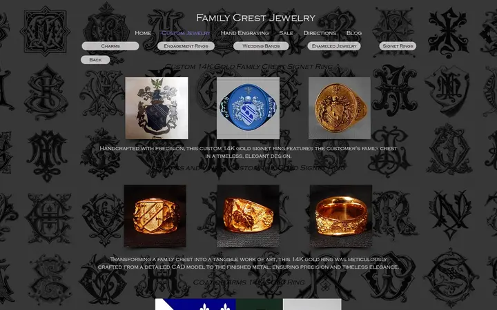 /family-crest-jewelry — Custom Jewelry and Hand Engraving