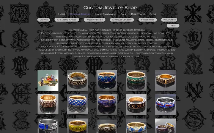 /custom-jewelry-shop — Custom Jewelry and Hand Engraving