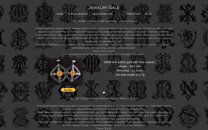/jewelry-sale — Custom Jewelry and Hand Engraving