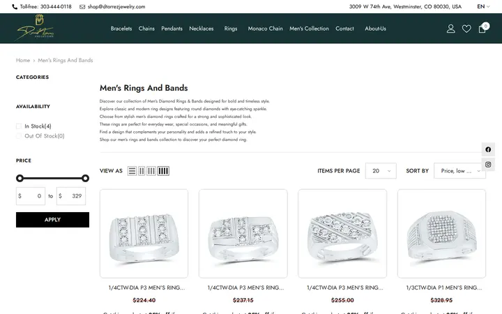 /collections/mens-rings-and-bands — Daniel Torrez Jewelry