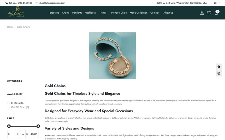 /collections/gold-chains — Daniel Torrez Jewelry