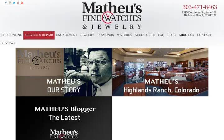 /about — Matheu's Fine Watches & Jewelry