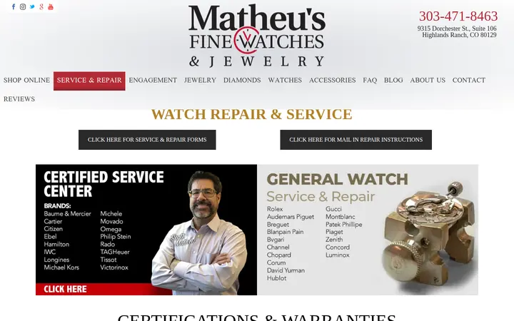 /watch-repair-service — Matheu's Fine Watches & Jewelry