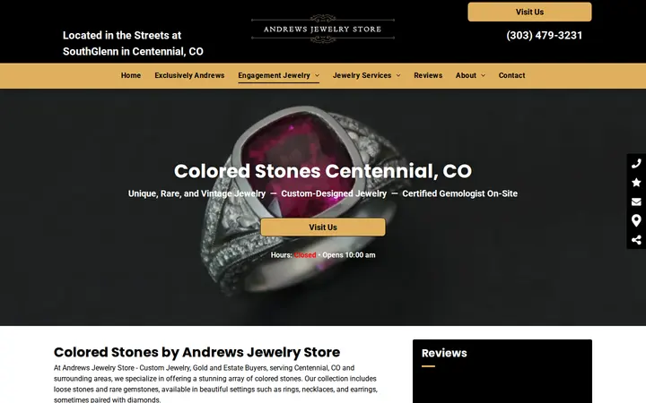 /colored-stones — Andrews Jewelry Store - Custom Jewelry, Gold and Estate Buyers