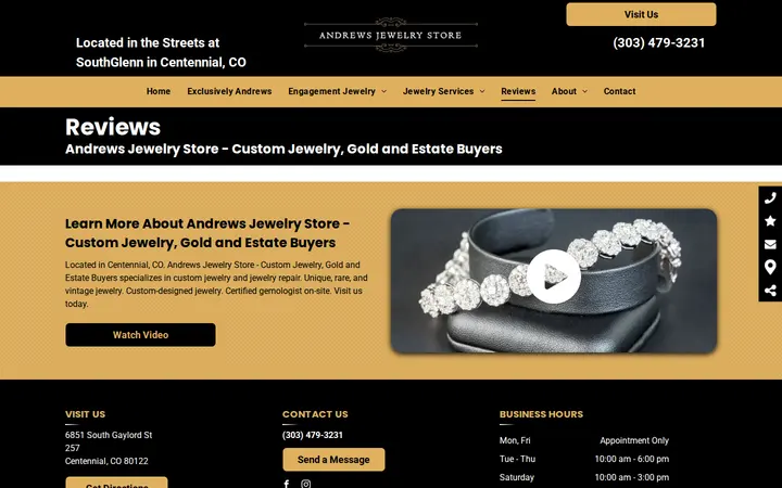 /reviews — Andrews Jewelry Store - Custom Jewelry, Gold and Estate Buyers
