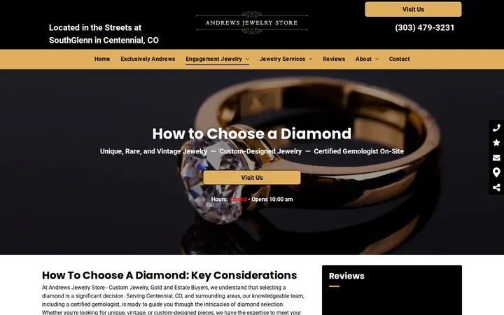 /how-to-choose-a-diamond — Andrews Jewelry Store - Custom Jewelry, Gold and Estate Buyers