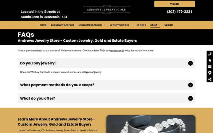 /faqs — Andrews Jewelry Store - Custom Jewelry, Gold and Estate Buyers