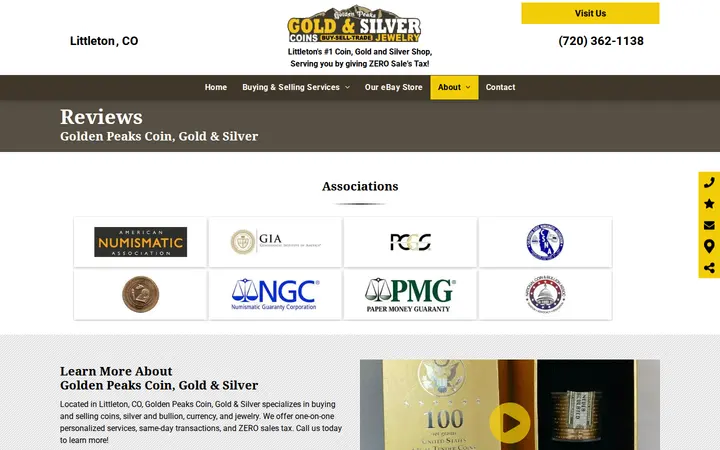 /reviews — Golden Peaks Coin, Gold & Silver