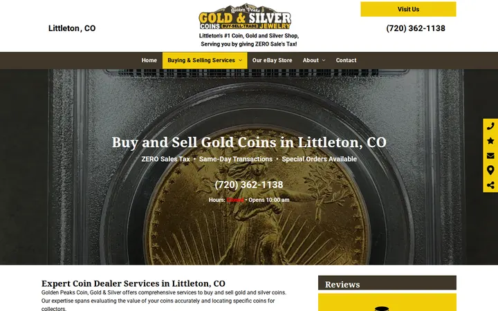 /coins — Golden Peaks Coin, Gold & Silver